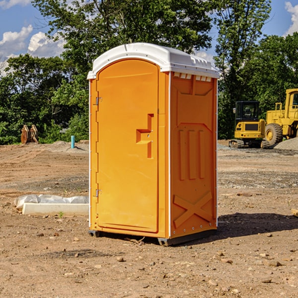 can i customize the exterior of the porta potties with my event logo or branding in Cranfills Gap